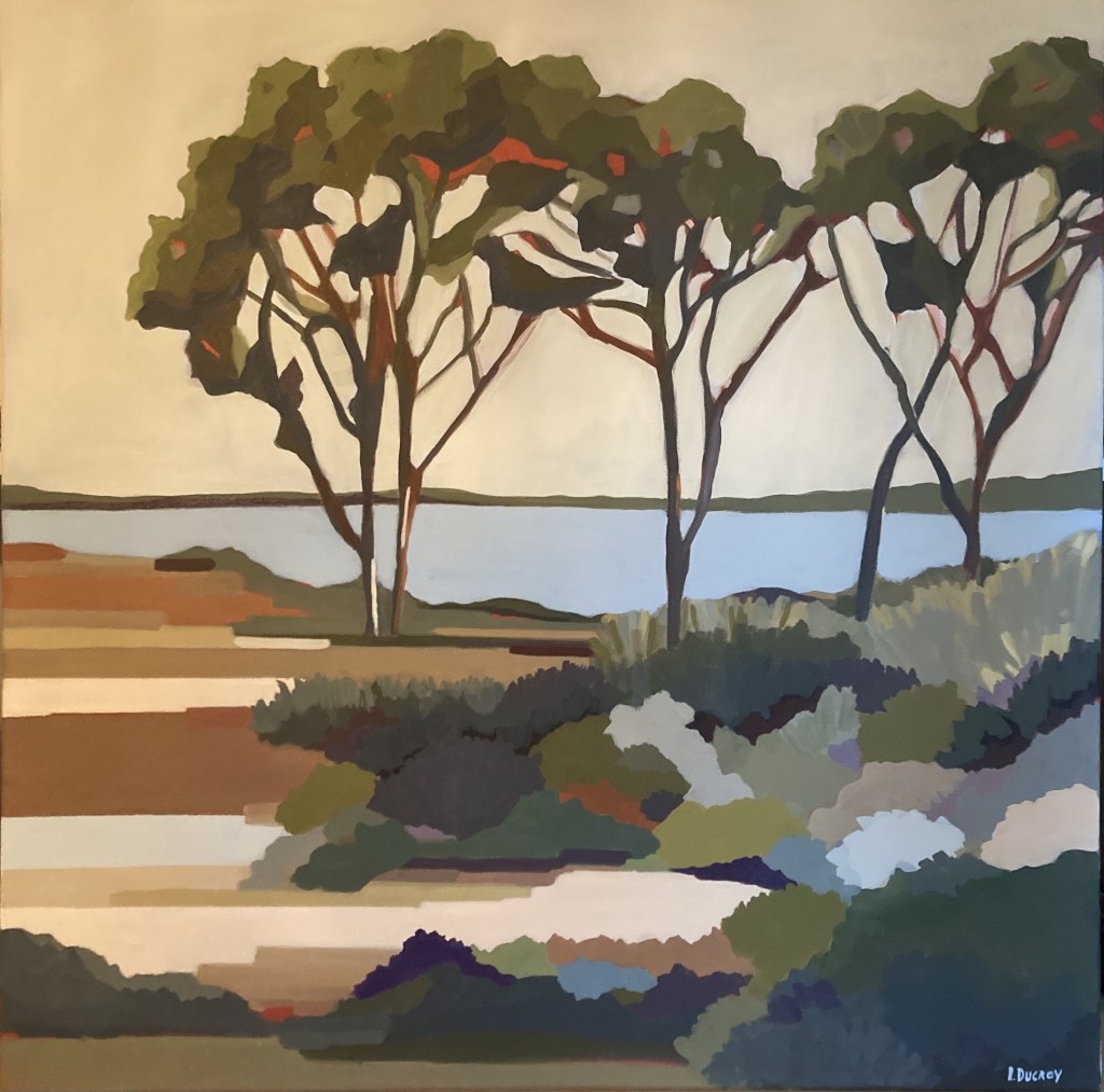 Pins - acrylique sur toile 90x90 cm