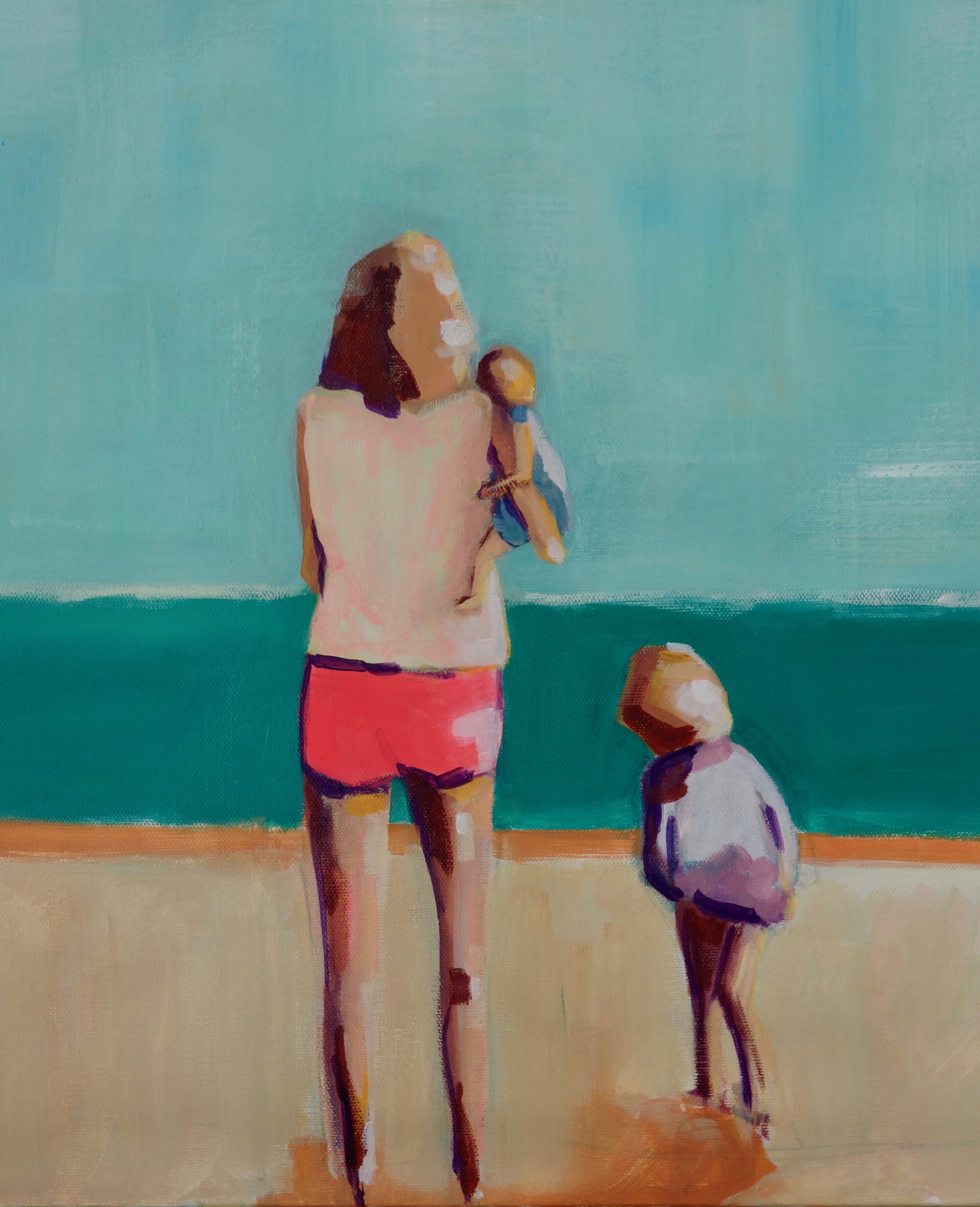 Maman et enfants / Acrylique sur toile / 50x50 cm