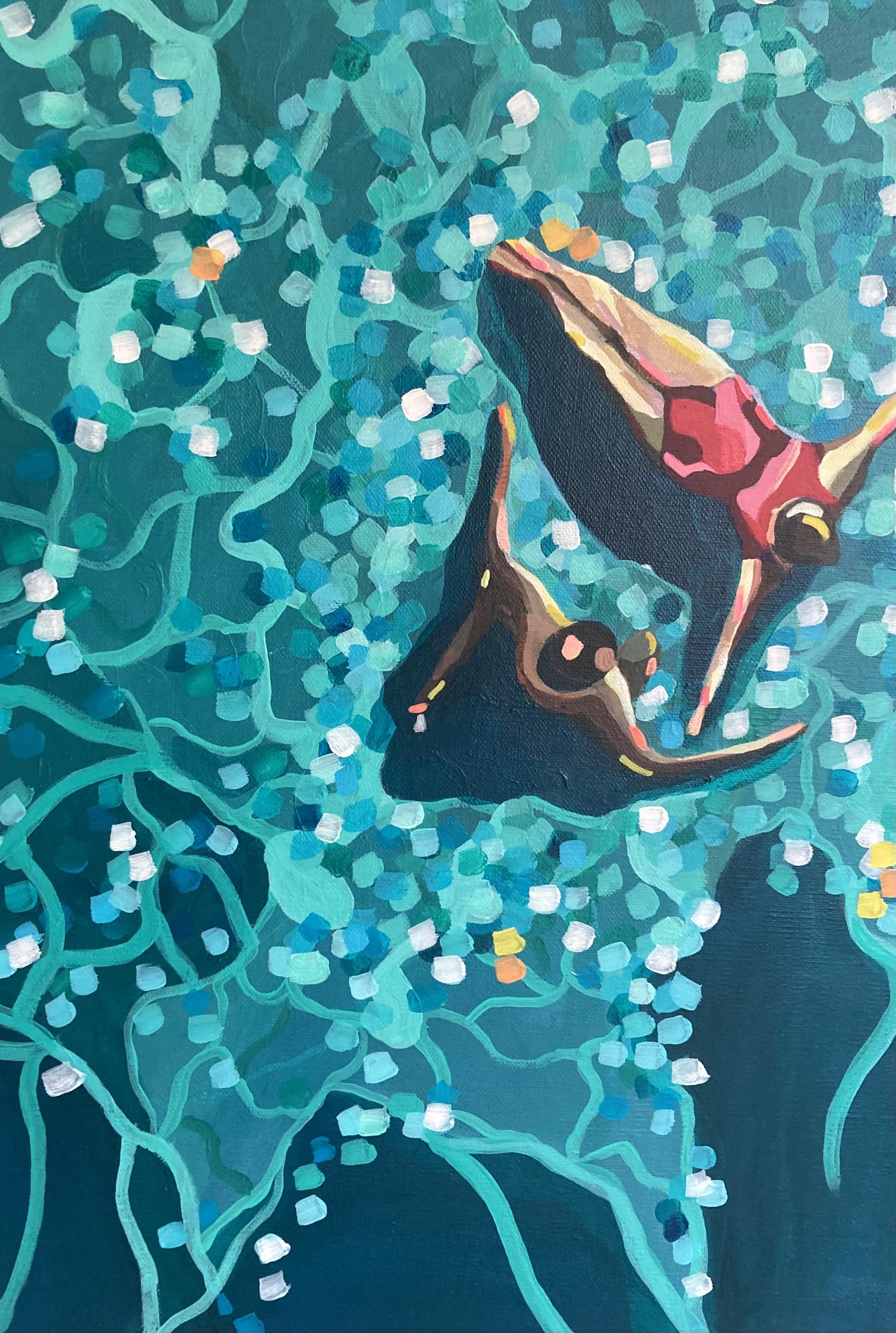 Pleine mer / Acrylique sur toile / 60x60 cm