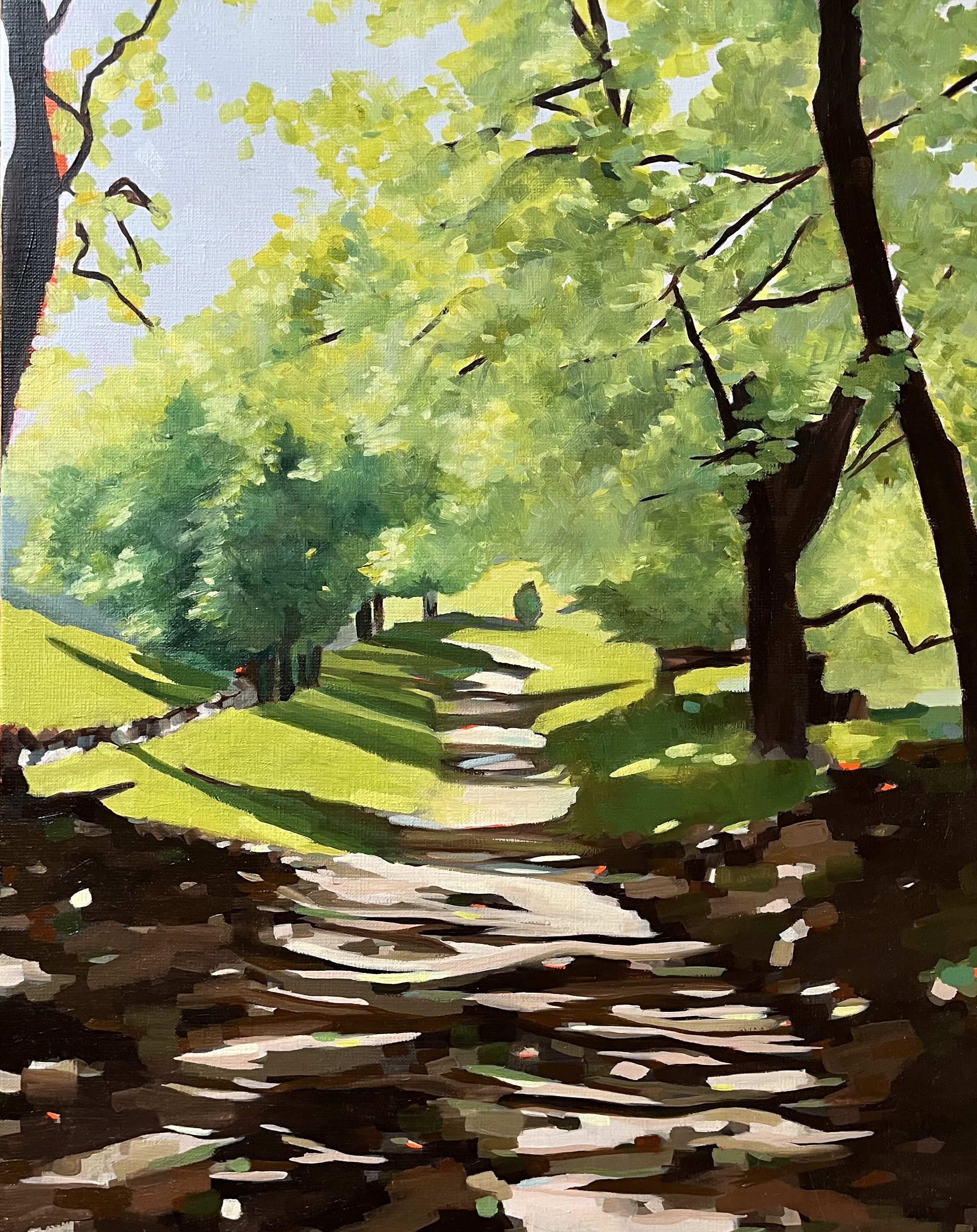 Sous bois / Huile sur toile 46x61 cm