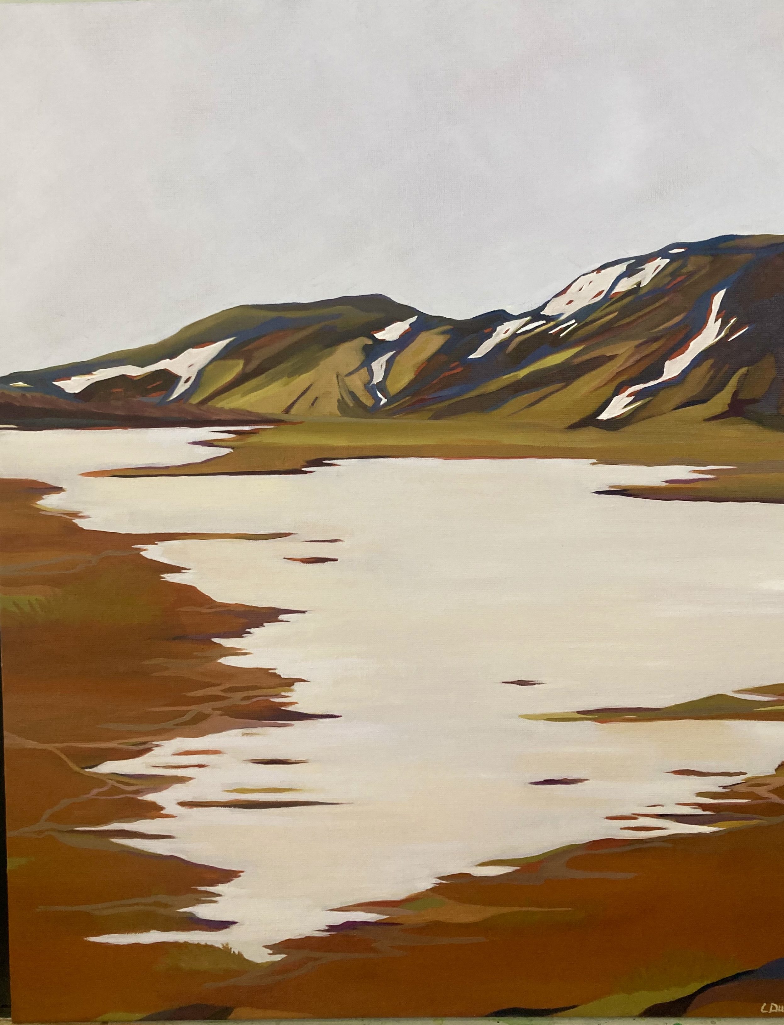 Désert glacé / Huile sur toile 65x81 cm