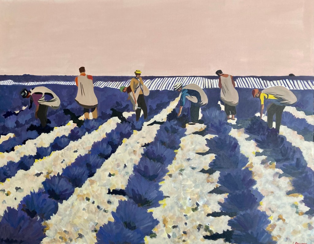 Lavandes / Acrylique sur toile 73x92 cm