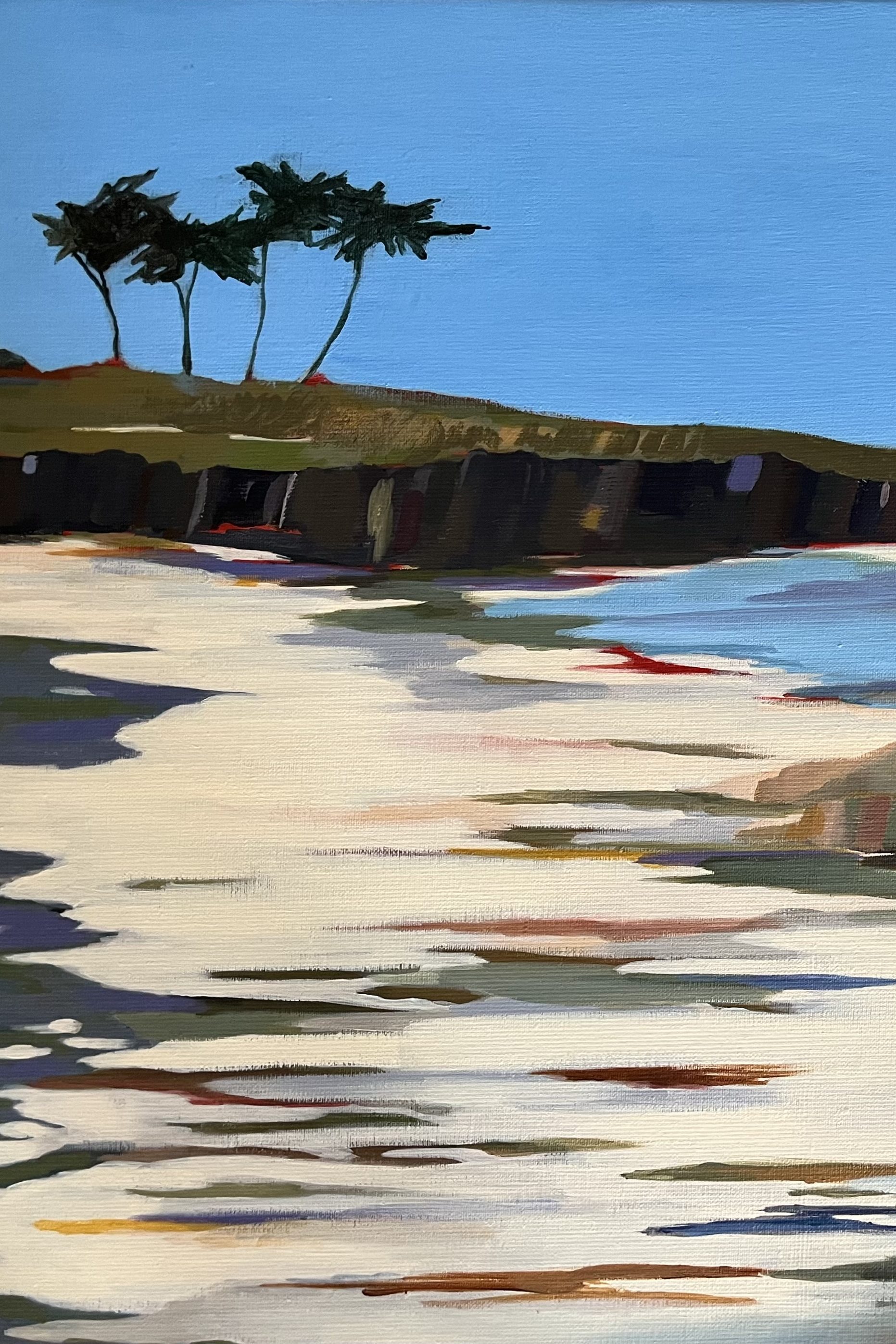 Au bord de l’eau / Acrylique sur toile / 61x50 cm