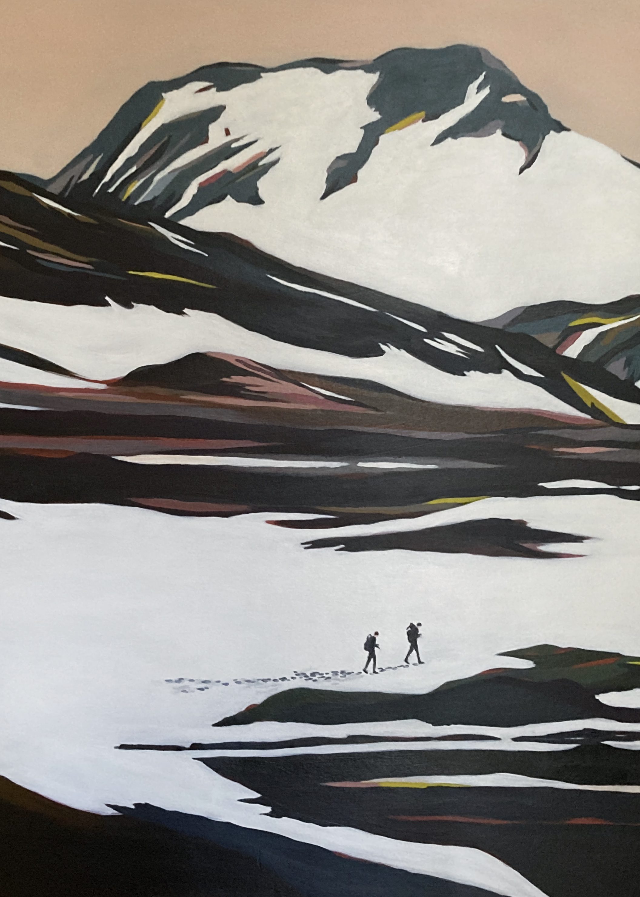 Montagne / Acrylique sur toile encadrée / 101x71 cm